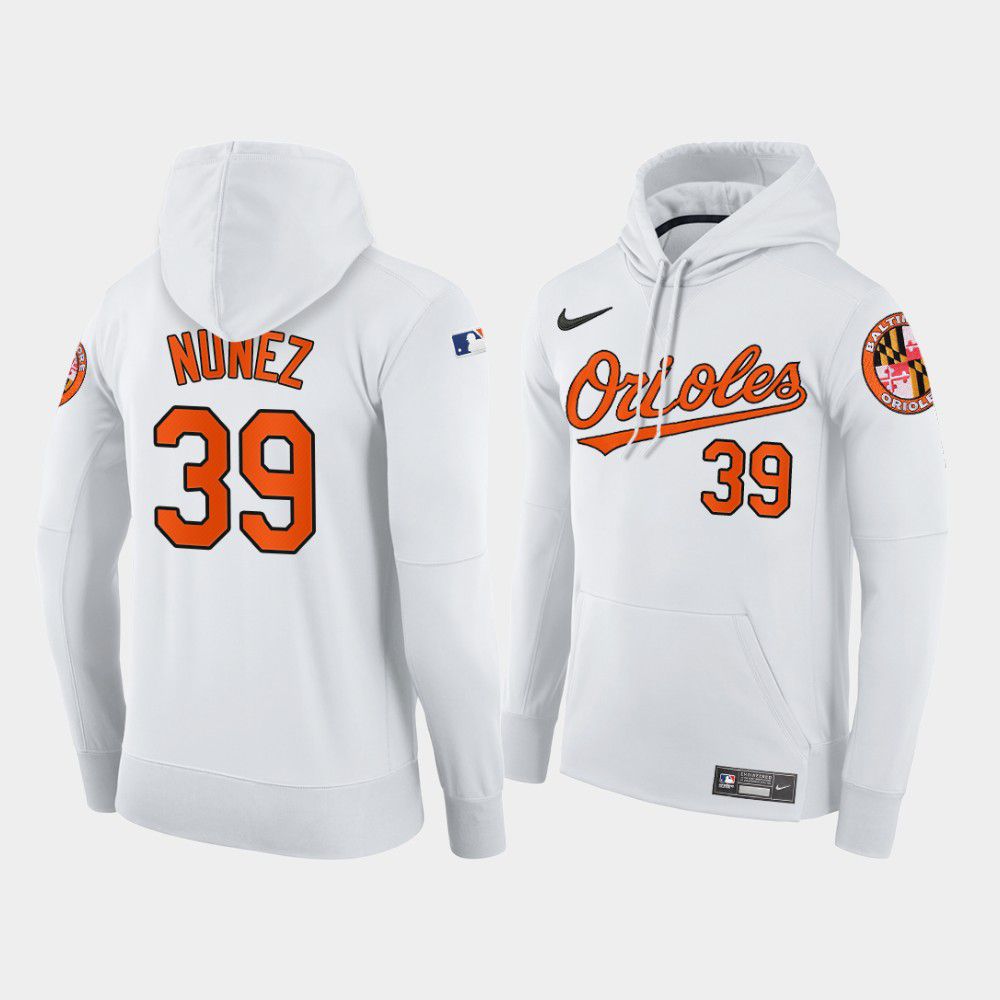 Men Baltimore Orioles #39 Nunez white home hoodie 2021 MLB Nike Jerseys